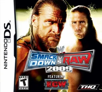 WWE SmackDown vs Raw 2009 featuring ECW (USA) (En,Fr) box cover front